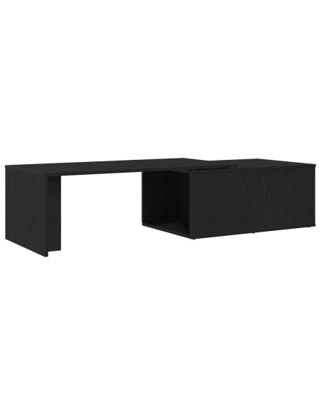 Tavolino da caffè  Nero Rovere 150x50x35 cm in Legno Ingegnerizzato