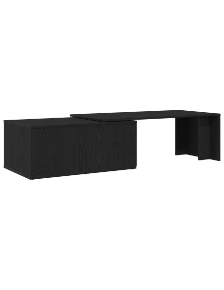 Tavolino da caffè  Nero Rovere 150x50x35 cm in Legno Ingegnerizzato
