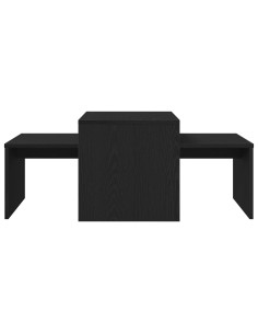 Tavoli da annidamento Rovere Nero 100 x 48 x 40 cm 2