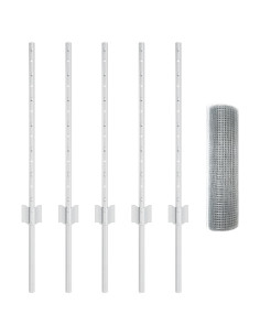 Recinzione con Posto Argento 0,6 x 10 m Acciaio