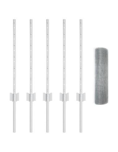 Recinzione con Posto Argento 0,6 x 10 m Acciaio