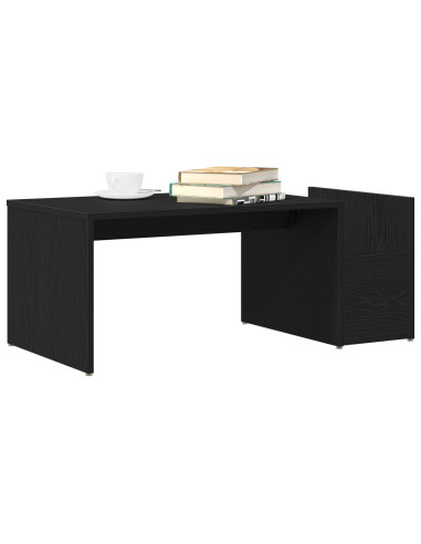 Tavolino da salotto Rovere Nero 90 x 45 x 35 cm