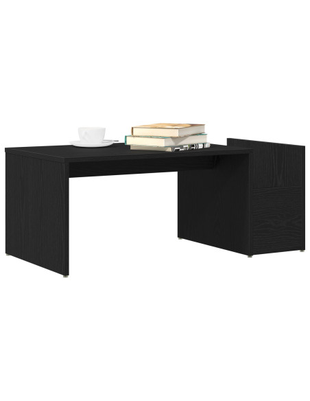 Tavolino da caffè  Nero Rovere 90x45x35 cm in Legno Ingegnerizzato
