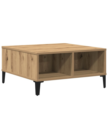Tavolino da caffè  in rovere artigianale 60x60x30 cm in legno ingegnerizzato
