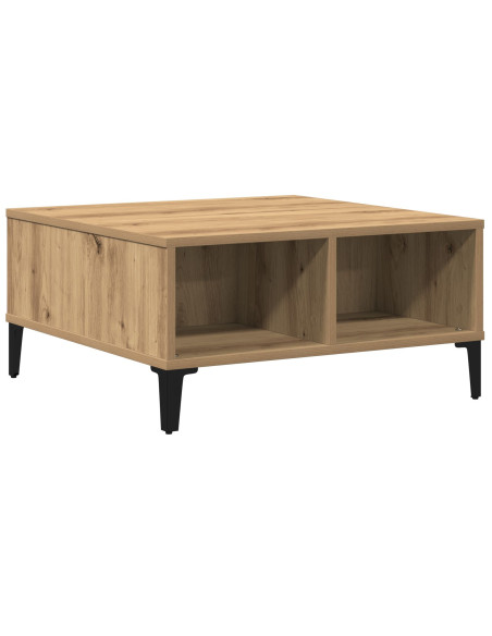 Tavolino da caffè  in rovere artigianale 60x60x30 cm in legno ingegnerizzato