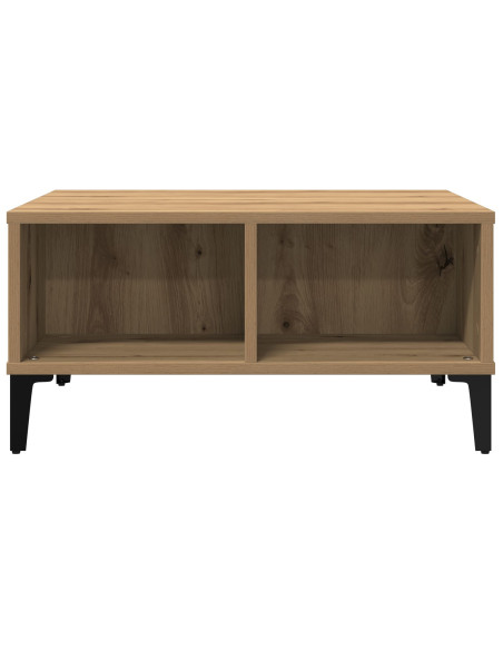 Tavolino da caffè  in rovere artigianale 60x60x30 cm in legno ingegnerizzato