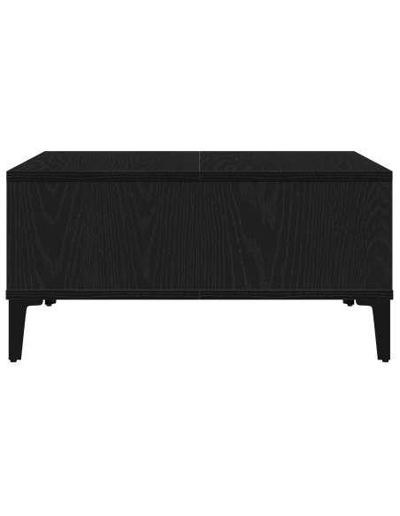 Tavolino da caffè Nero Rovere 60x60x30 cm Legno ingegnerizzato