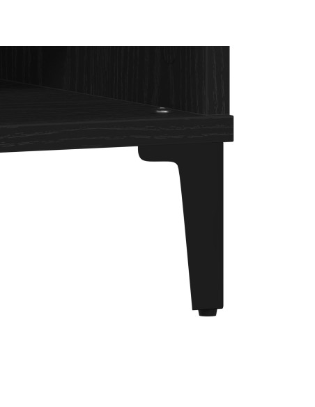 Tavolino da caffè Nero Rovere 60x60x30 cm Legno ingegnerizzato