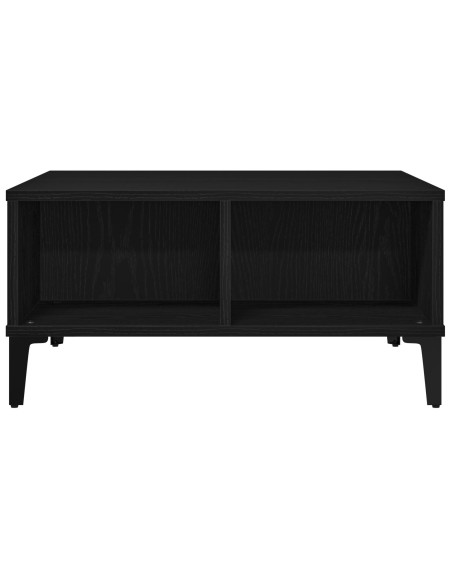 Tavolino da caffè Nero Rovere 60x60x30 cm Legno ingegnerizzato