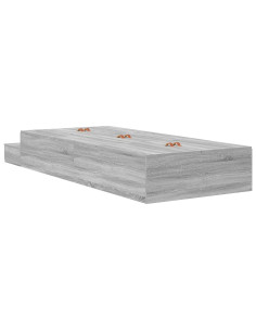 Struttura letto con contenitore Grigio Sonoma 90 cm