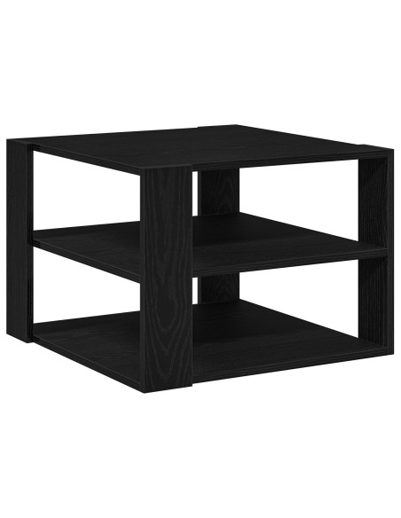 Tavolino da caffè  Nero Rovere 59,5x59,5x40 cm Legno ingegnerizzato