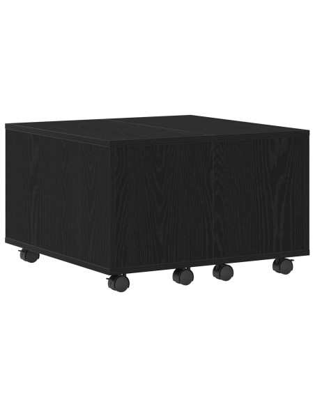 Tavolino  Nero Rovere 60x60x38 cm in legno ingegnerizzato