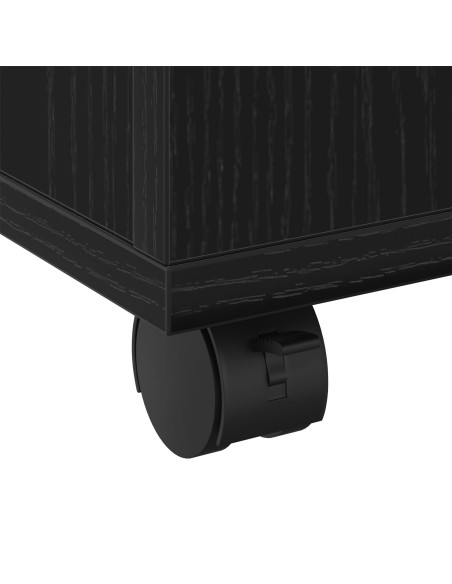 Tavolino  Nero Rovere 60x60x38 cm in legno ingegnerizzato