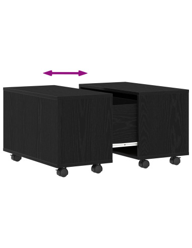 Tavolino da salotto Rovere nero 60 x 60 x 38 cm