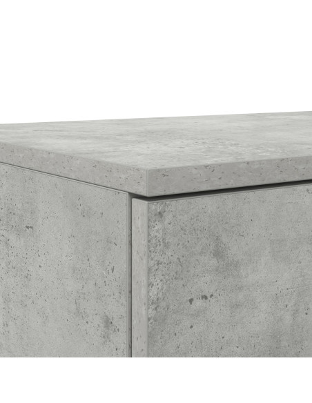 Cassetti da letto Comodino grigio in cemento 120x36.5x16.5 cm Legno ingegnerizzato