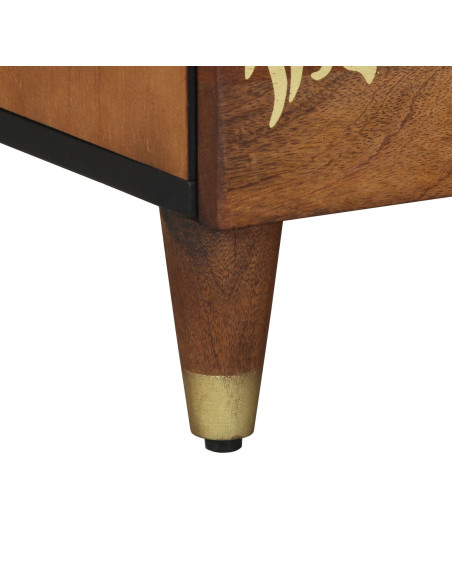 Armadio da Notte con cassetto Marrone miele 40 x 33 x 46 cm