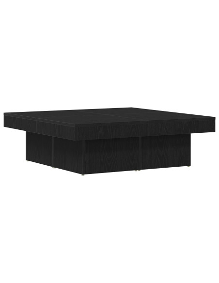 Tavolino da caffè  Nero Rovere 90x90x28 cm in legno ingegnerizzato