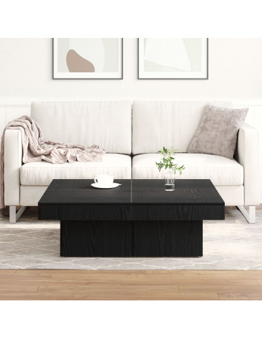 Tavolino da salotto Rovere Nero 90 x 90 x 28 cm