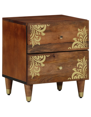 Armadio da Notte con cassetto Marrone miele 40 x 33 x 46 cm