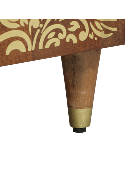 Comodino  Marrone miele Legno massello 50 x 33 x 60 cm Stoccaggio