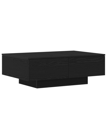 Tavolino da caffè  Nero Rovere 90x60x31 cm in legno ingegnerizzato