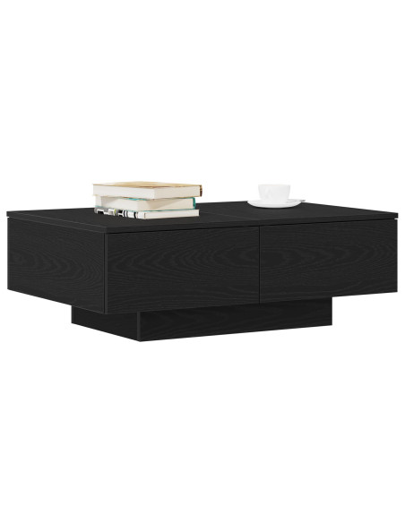 Tavolino da caffè  Nero Rovere 90x60x31 cm in legno ingegnerizzato