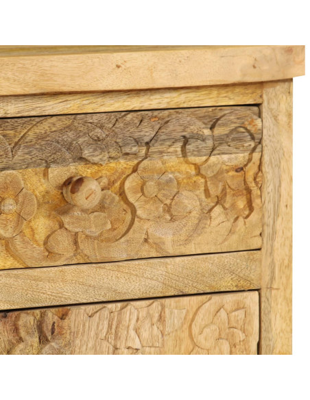 Comodino in Legno Massello di Mango 40x30x50 cm