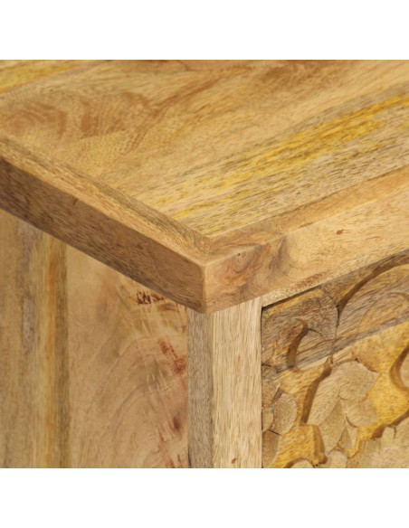 Comodino in Legno Massello di Mango 40x30x50 cm