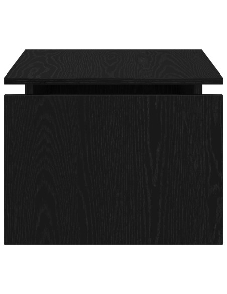 Tavolino da caffè in rovere nero 68x38x50 cm in legno ingegnerizzato