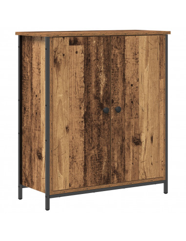 Buffet Sideboard  Legno Vecchio 70x30x80 cm Legno Ingegnerizzato e Acciaio