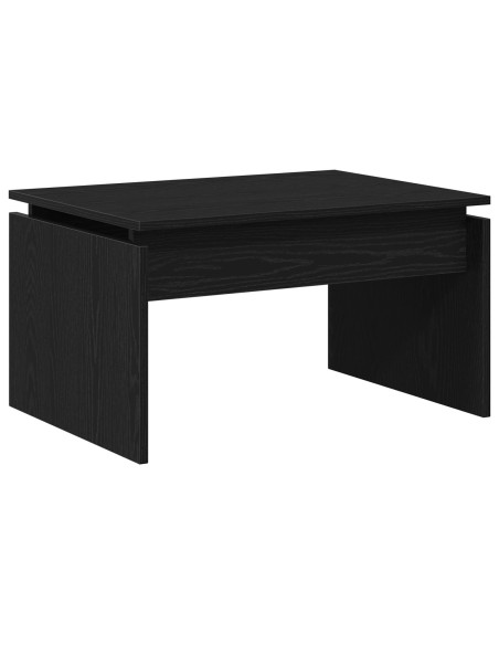 Tavolino da caffè in rovere nero 68x38x50 cm in legno ingegnerizzato