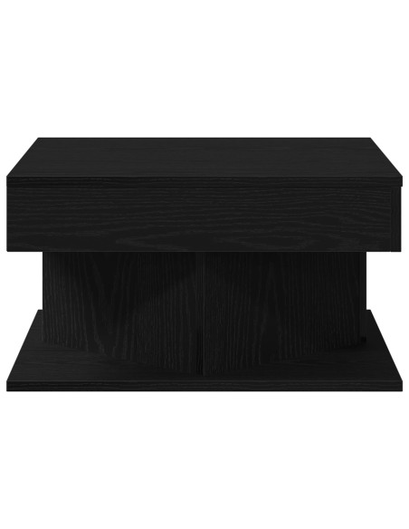 Tavolino da caffè  Nero Rovere 57x57x30 cm in legno ingegnerizzato