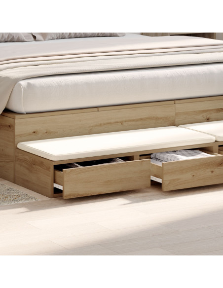 Cassetti per letto Rovere artigianale 200 x 36,5 x 16,5 cm