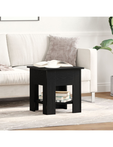 Tavolino da caffè Nero Rovere 40x40x42 cm Legno ingegnerizzato