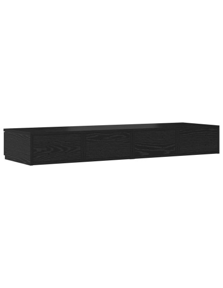 Cassetti letto Nero 120x36.5x16.5 cm Legno ingegnerizzato
