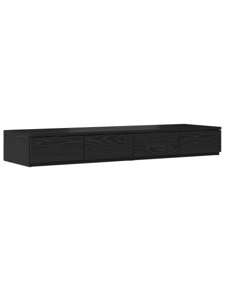 Cassetti letto Nero 120x36.5x16.5 cm Legno ingegnerizzato