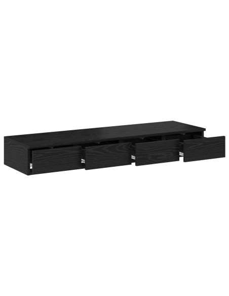 Cassetti letto Nero 120x36.5x16.5 cm Legno ingegnerizzato