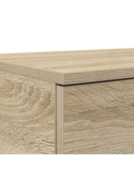 Comodino in rovere Sonoma 120x36.5x16.5 cm legno ingegnerizzato