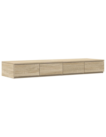 Comodino in rovere Sonoma 120x36.5x16.5 cm legno ingegnerizzato