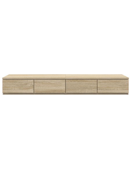 Comodino in rovere Sonoma 120x36.5x16.5 cm legno ingegnerizzato