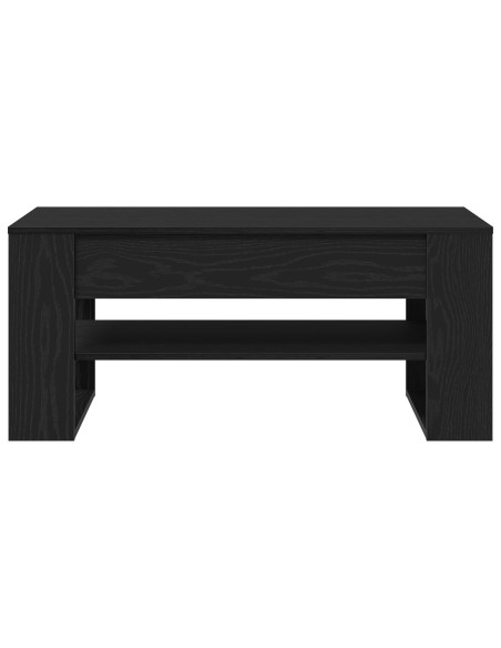 Tavolino da caffè in rovere nero 102x55x45 cm in legno ingegnerizzato