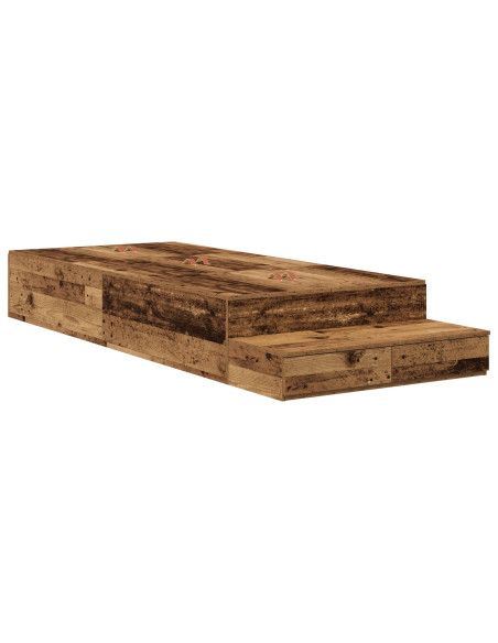 Struttura Letto con Contenitore  Legno Vecchio Legno Ingegnerizzato