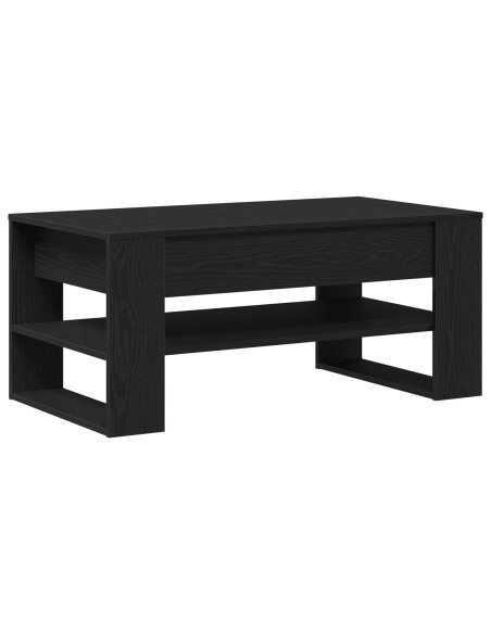 Tavolino da caffè in rovere nero 102x55x45 cm in legno ingegnerizzato