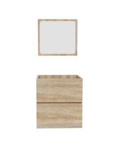 Mobile da Bagno con Specchio Rovere Sonoma in Legno Multistrato