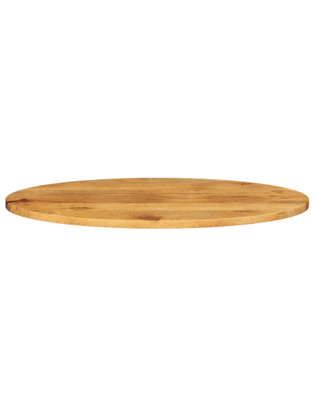 Piano Tavolo 120x50x3,8 cm Ovale in Legno Massello di Mango