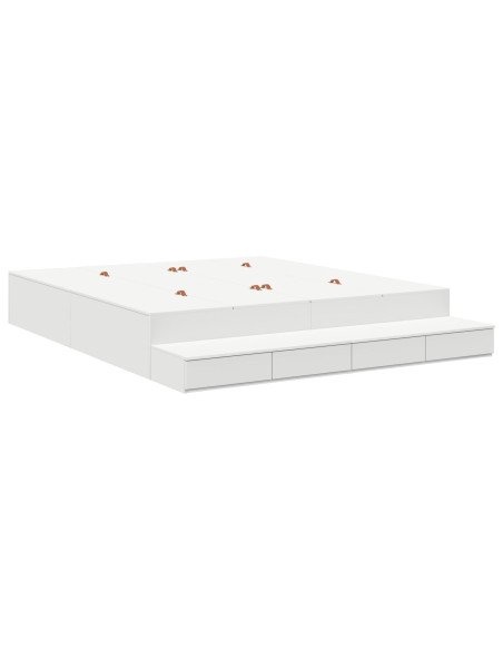 Struttura letto con contenitore  Bianco Legno ingegnerizzato