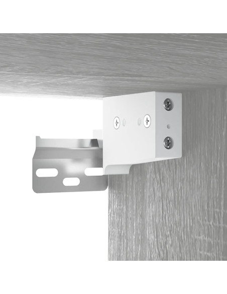 Set di Mobili da Bagno Grigio Sonoma in Legno Multistrato