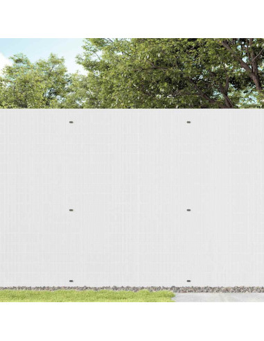 Recinzione da Giardino Bifacciale Bianca 1,8x5 m in PVC