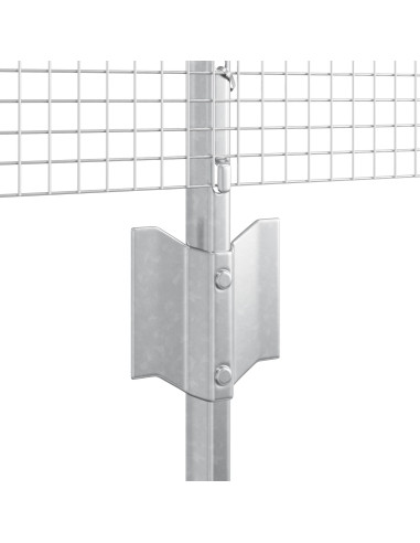 Recinzione con Posto Argento 0,5 x 10 m Acciaio