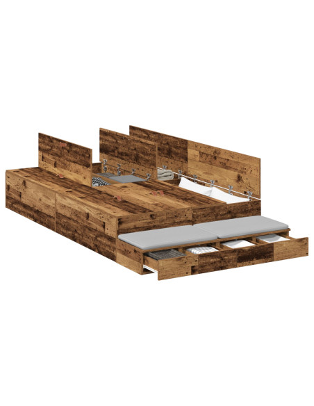 Struttura letto  legno antico 120x200 cm
